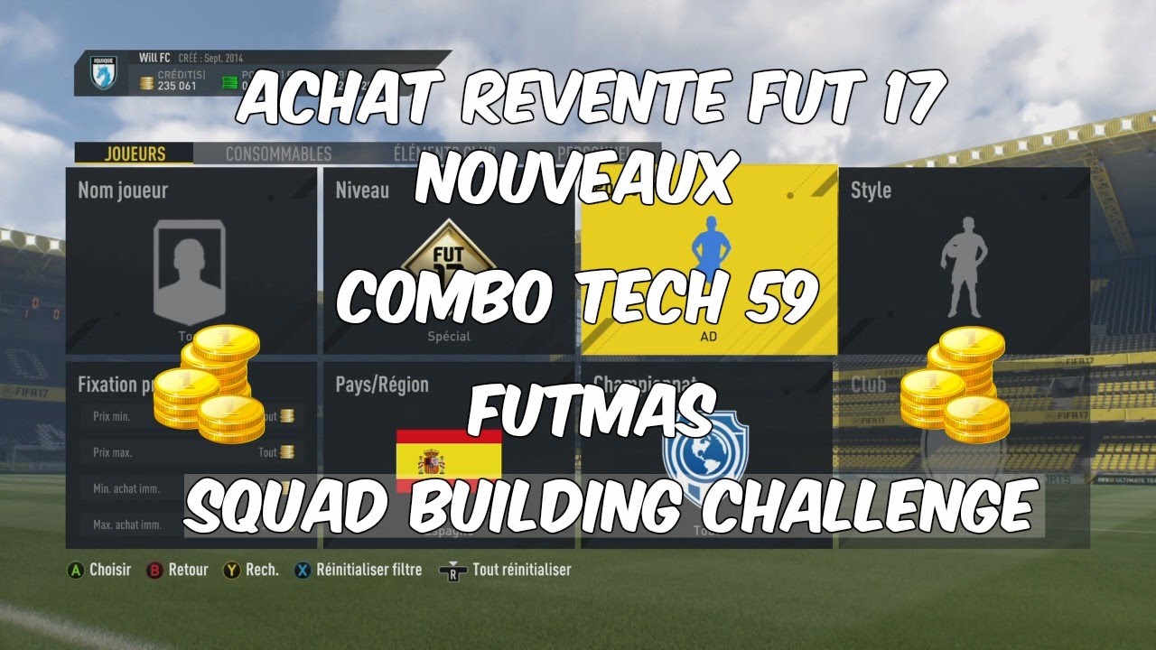 Fut 17 ACHAT REVENTE COMBO TECH 59 #2