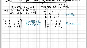 Linear Algebra Example Problems - Solving Systems of Equations (1/3)