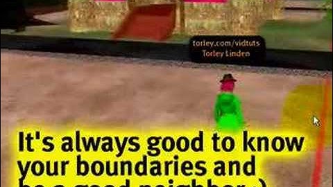 Toggling Property Lines - Second Life Video TuTORial QUICKTI