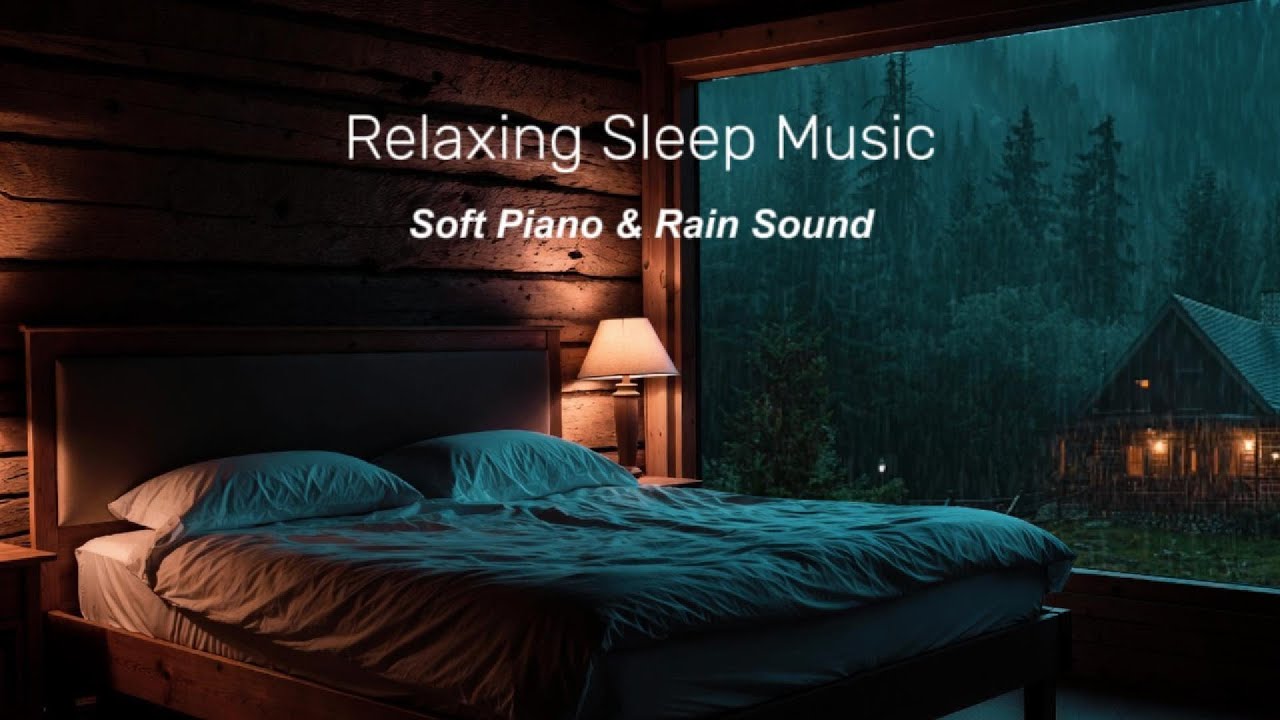 1 Hour Deep Sleep Music | Soft Piano & Rain Sound | Fall asleep Fast in ...