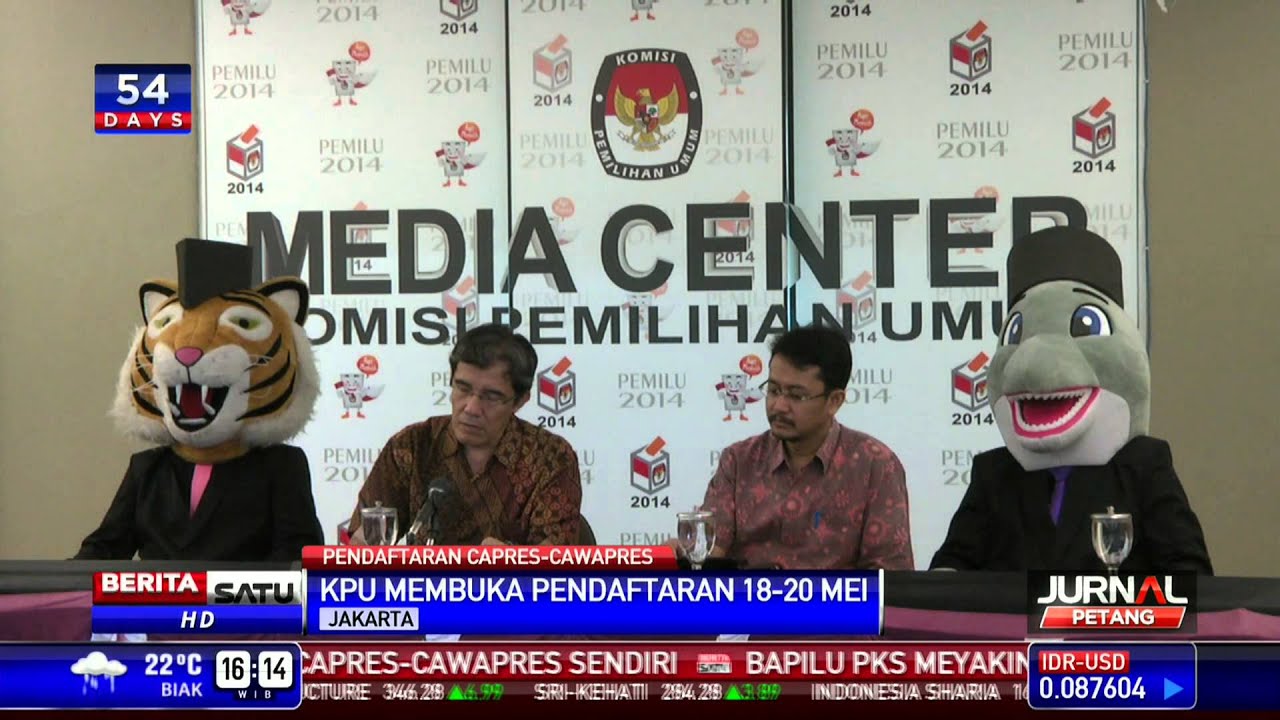 KPU Buka Pendaftaran Capres-Cawapres Pemilu Presiden 2014 - YouTube