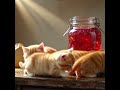 Croissant kittens in the bakery
