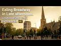 Ealing Broadway in Late Afternoon. London ASMR Walk. Virtual walk. 4K