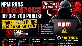 "This Company Is Sleeping" - I Published Malware on NPM in 5 Minutes (No One Will Stop You)