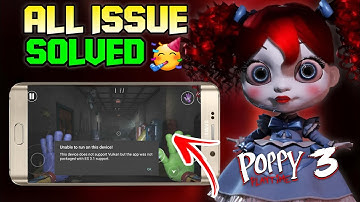 POPPY PLAYTIME CHAPTER 3 | LAG + COMAPTIBILITY ISSUE SOLVED 🥳| VULKAN ERROR!