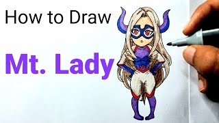 How to Draw Mt. Lady | Anime Drawing | My Hero Academia