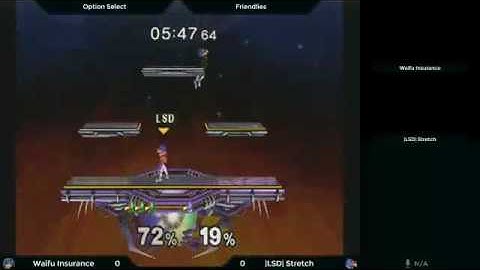 Option Select - Melee Friendlies - Waifu Insurance (Falco, Marth) vs |LSD| Stretch (Falco)