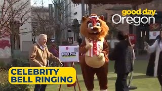 Celebrity bell ringing for the Salvation Army