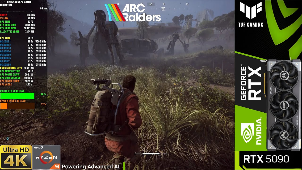 Arc Raiders , Epic Ray Tracing, DLAA 4K | RTX 5090 | 9950X3D - YouTube