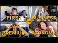 Flying with lufthansa in all four classes first class business premium  economy