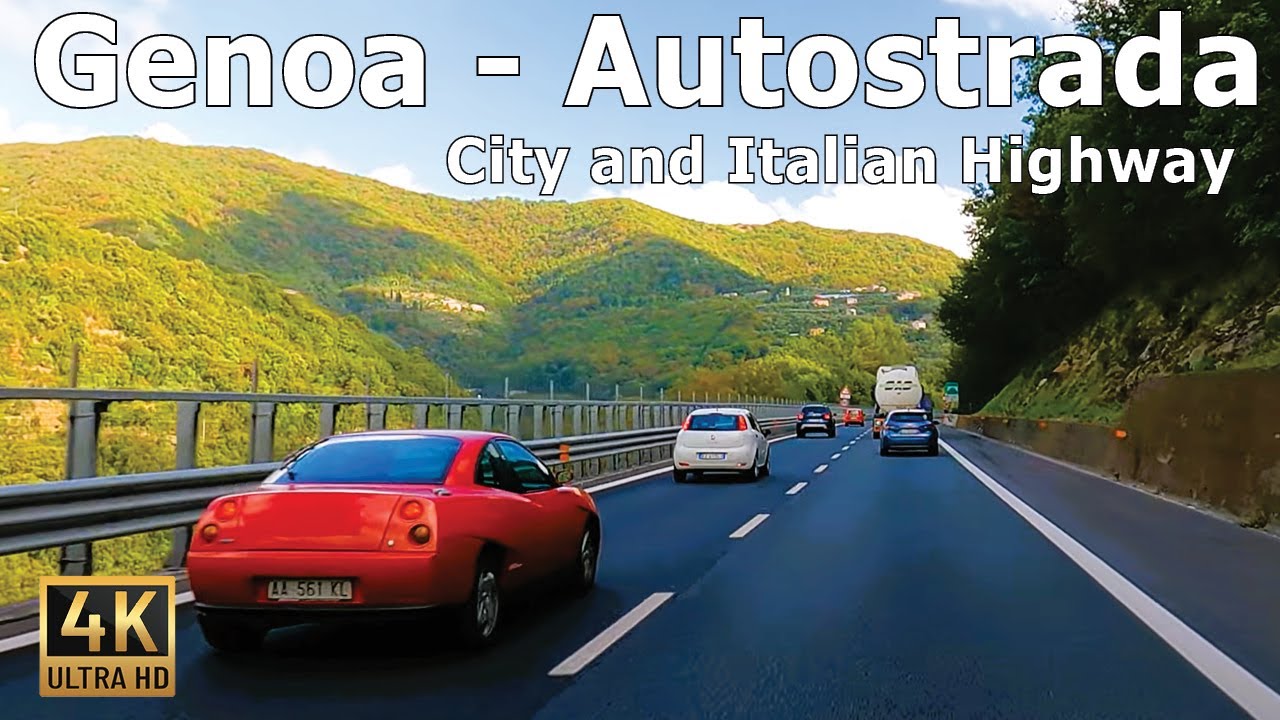 Genoa City Drive to Rapallo 🇮🇹 Autostrada in 4k YouTube