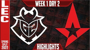 G2 vs AST Highlights | LEC Spring 2022 W1D2 | G2 Esports vs Astralis