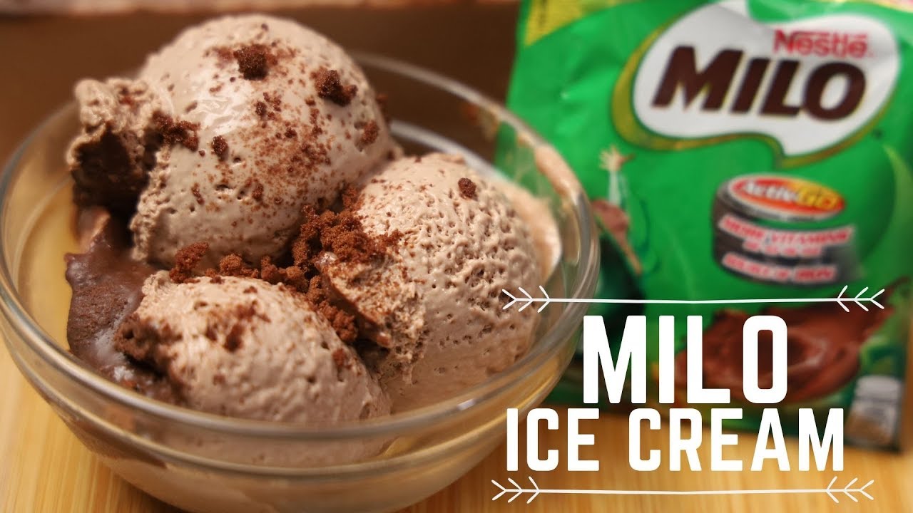 Milo Ice Cream  3 Ingredient Recipe    Homemade Ice Cream Recipe
