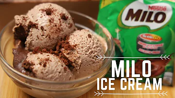 Milo Ice Cream ( 3 Ingredient Recipe ) - Homemade Ice Cream Recipe