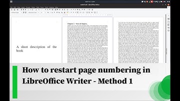 How to restart page numbering in LibreOffice Writer - Method 1
