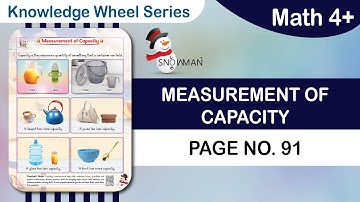Math 4+ (Knowledge Wheel Series) Page No. 91 | Measurement of Capacity | Math Class Nursery