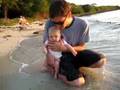 Nina and Poppy at the Beach