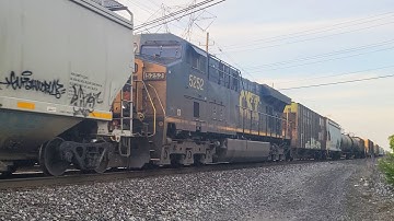 CSX ES40DC #5252 as mud DPU in Mentor Ohio