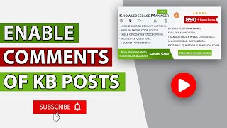 Enable Comments of KB Posts | BWL Knowledge Base Manager | WordPress Plugin | CodeCanYon