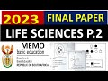 2023 MEMO  FINAL PAPER 2  LIFE  LIFE SCIENCES  12  (M/J) [THUNDEREDUC]  BY: B.SAIDI