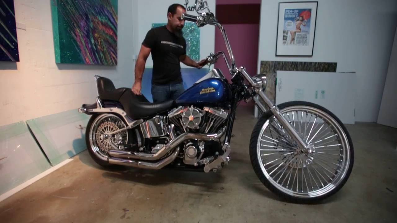 Custom Harley  Davidson  Softail  Custom on 26 Wheel  YouTube