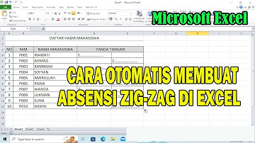 CARA OTOMATIS MEMBUAT ABSENSI ZIG-ZAG DI EXCEL