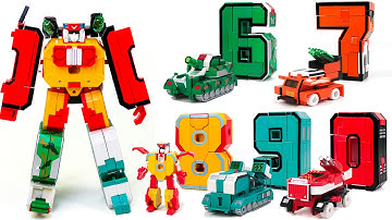 Number Robot 6 7 8 9 0 Transformers 5 Land Force armored unit Combine 5 Vehicle Robot Toys