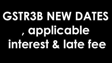 GSTR3B NEW DATES, DON