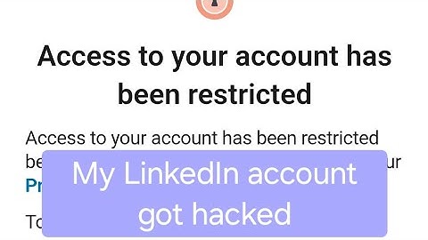 My LinkedIn account got hacked, and I recovered it. But unfortunately, now it