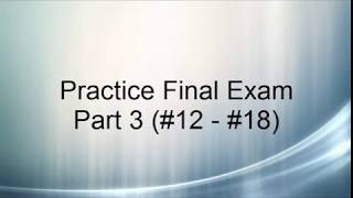 Math 1314 Practice Final Exam Part 3