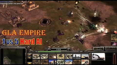 GLA Empire General | 1 vs 5 Hard AI | Defcon 6 | Command and Conquer Generals Zero Hour Mod