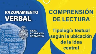 📚 𝑹𝑨𝒁𝑶𝑵𝑨𝑴𝑰𝑬𝑵𝑻𝑶 𝑽𝑬𝑹𝑩𝑨𝑳 🔹 𝑪𝒐𝒎𝒑𝒓𝒆𝒏𝒔𝒊ó𝒏 𝒅𝒆 𝑳𝒆𝒄𝒕𝒖𝒓𝒂: 𝑻𝒊𝒑𝒐𝒍𝒐𝒈í𝒂 𝒕𝒆𝒙𝒕𝒖𝒂𝒍 𝒔𝒆𝒈ú𝒏 𝒖𝒃𝒊𝒄𝒂𝒄𝒊ó𝒏 𝒅𝒆 𝒊𝒅𝒆𝒂 𝒄𝒆𝒏𝒕𝒓𝒂𝒍🔸