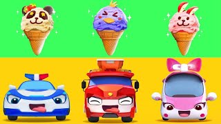 this is ice cream song colors song monster truck kids songs kids cartoon babybus