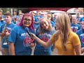 Robbinsdale Armstrong High School Marching Band plays at the KARE 11 Barn
