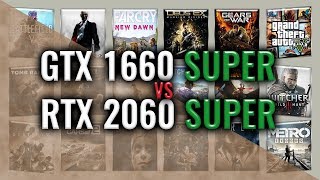 GTX 1660 SUPER vs RTX 2060 Super Benchmarks | 59 tests