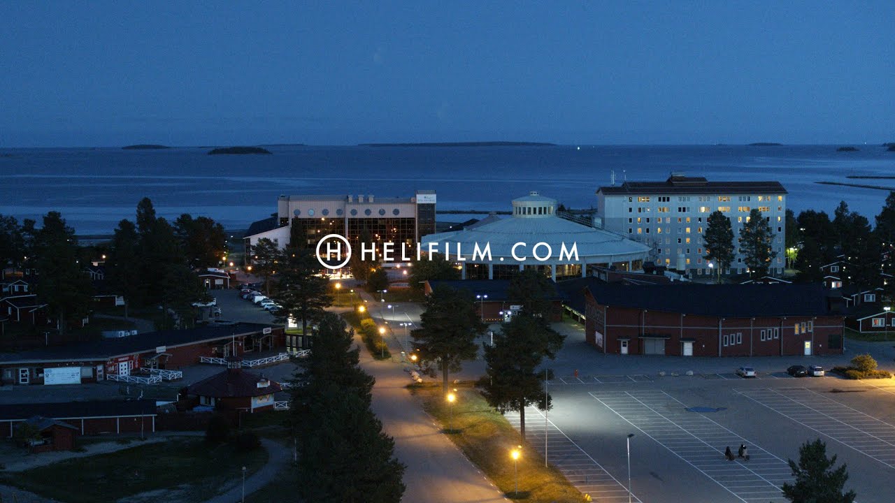 8792. Pite Havsbad Drone Stock Footage Video