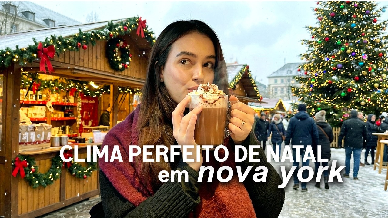provei os chocolates quentes virais de nova york! + feirinha icônica | VLOGMAS 4