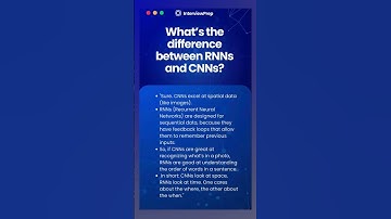 Difference between RNNs & CNNs? | AI Mock Interview | InterviewPrep #shorts