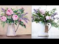 Impressionist Floral (Part 1) Acrylic Painting LIVE Instruction