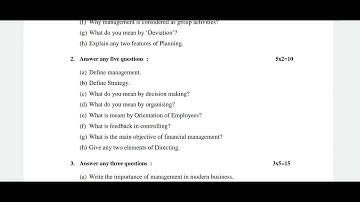 Management Principles and Applications questions paper of 2021-22/KNU University