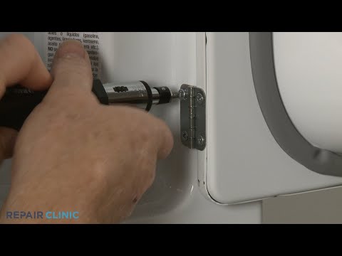 Dryer Door Hinge Replacement - Frigidaire Laundry Center (Model FFLE3900UW1)
