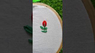 Beautiful flower embroidery tutorial for beginners #embroidery #youtubeshorts #tutorial #beautiful