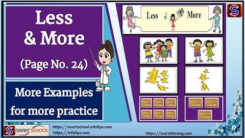 Less More, Mathematics Std 1st | English Medium | Maharashtra State Board