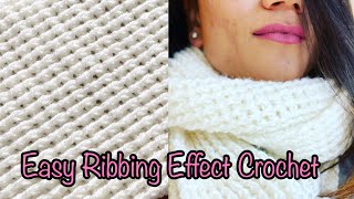 How to - Crochet easy ribbed stitch/ stitch for a soft scarf screenshot 1