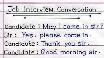 Job Interview Conversation In English | Job Interview Questions And Answers | Job Interview |