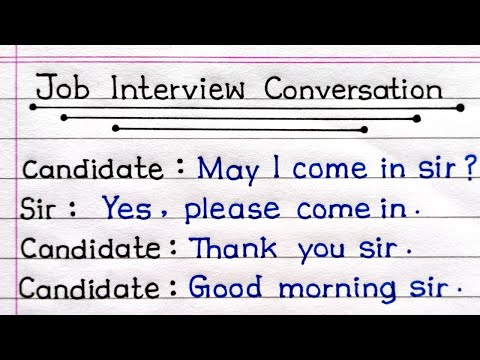 Job Interview Conversation In English | Job Interview Questions And