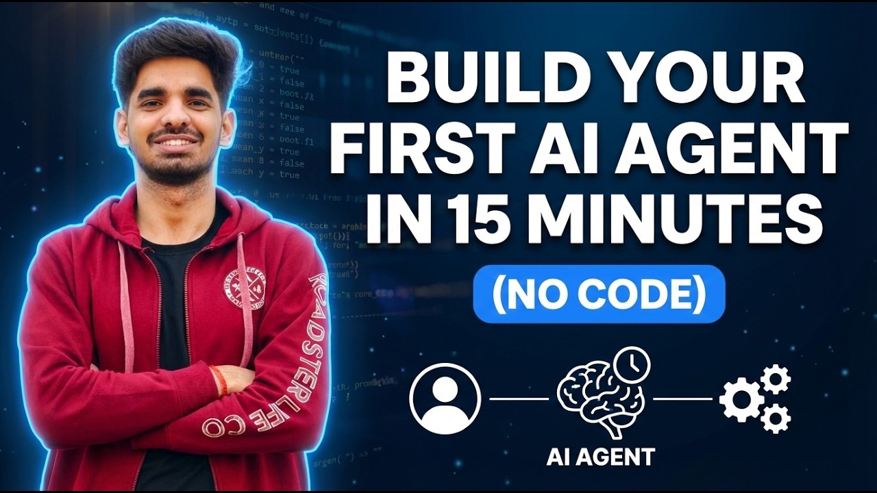 Build Your First AI Agent in 15 Minutes 🚀 | No Coding Required - YouTube