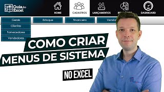 Criar Menus de Sistema com Ícones no Excel - Design de Planilhas screenshot 3