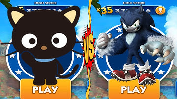 Sonic Dash - Werehog vs Chococat - MAX LEVEL All Characters Unlocked Gameplay
