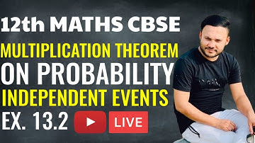 Probability  L-2 |  Ex 13.2  Q1 TO Q8 | Term 2 | NCERT CBSE  Chapter 13 CLASS12 MULTIPLICATION THEO